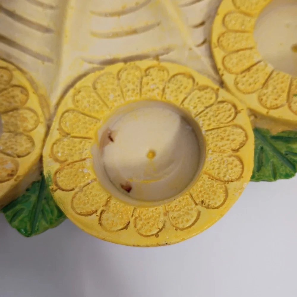 Vtg‎ Rare Lemon Votive Candle Holder Decor Yellow Italian 90's Cottagecore Fruit